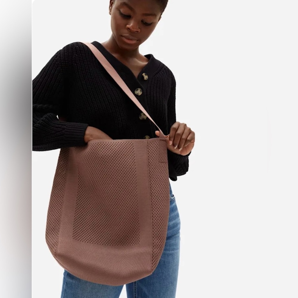 Everlane Textured Brown Tote Bag
